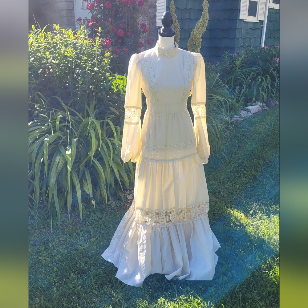 Vintage 70s Gunne Sax Prairie Dress Dead Stock